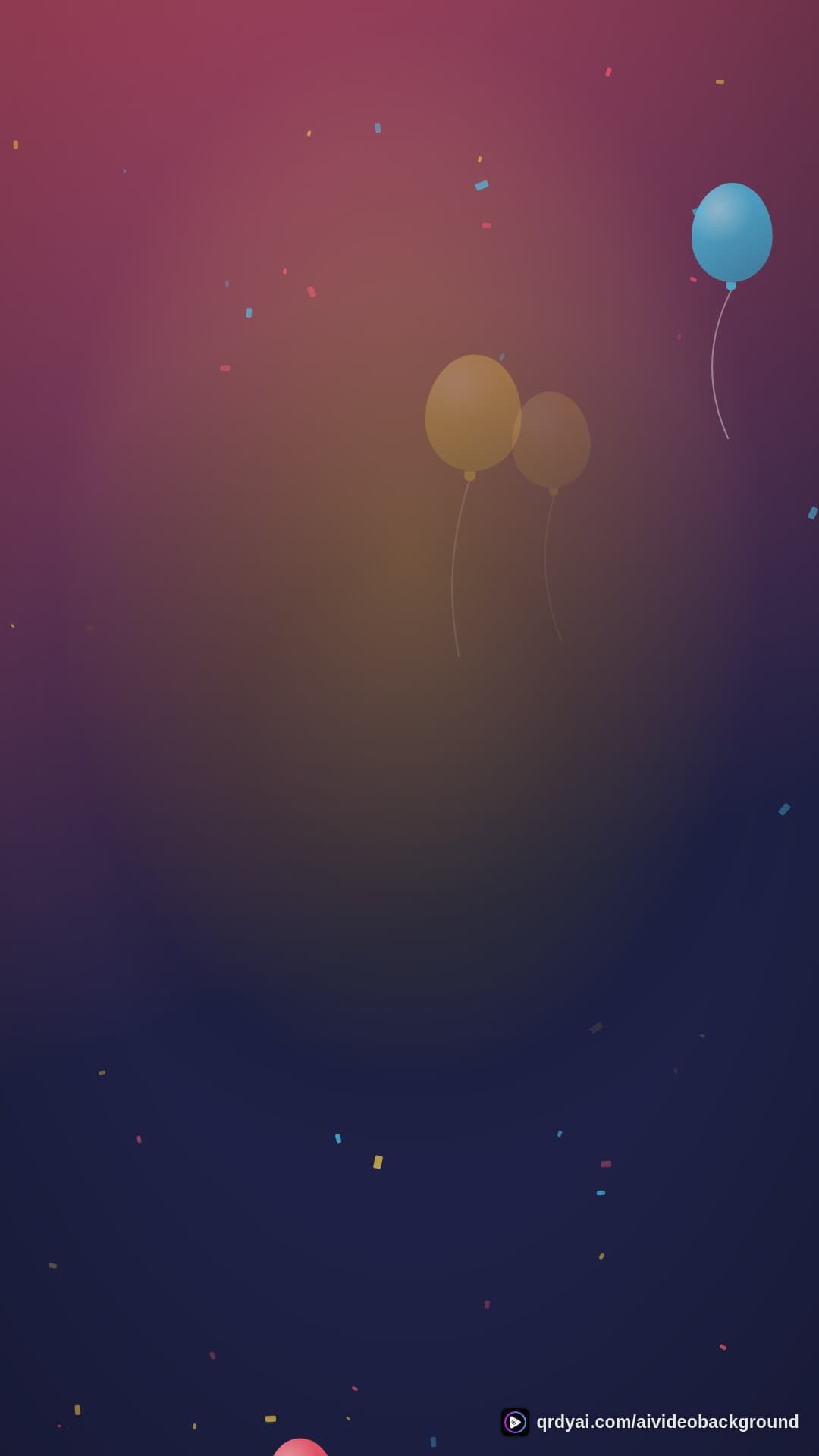 confetti party portrait loop video background preview