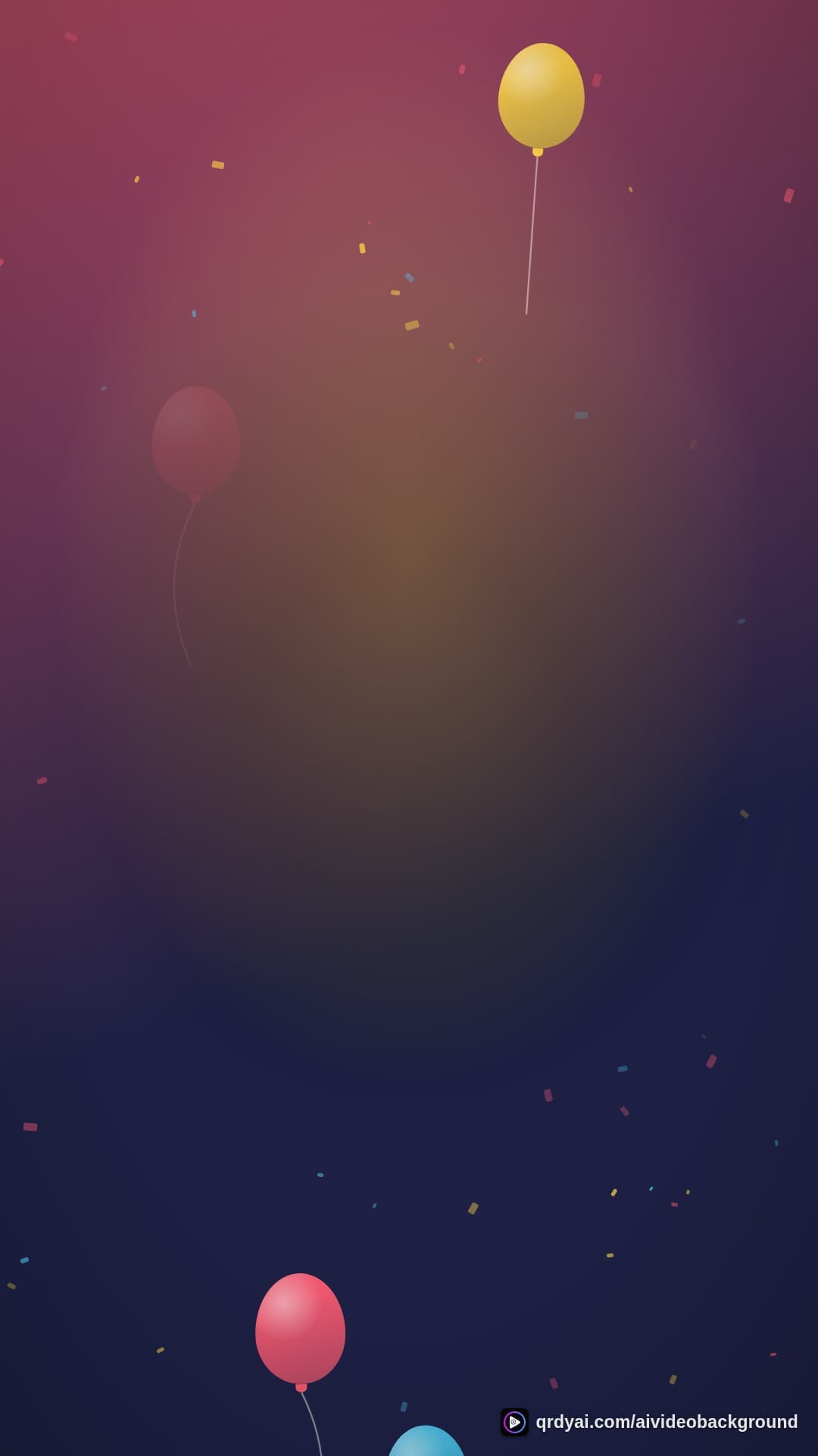 confetti party portrait loop video background preview