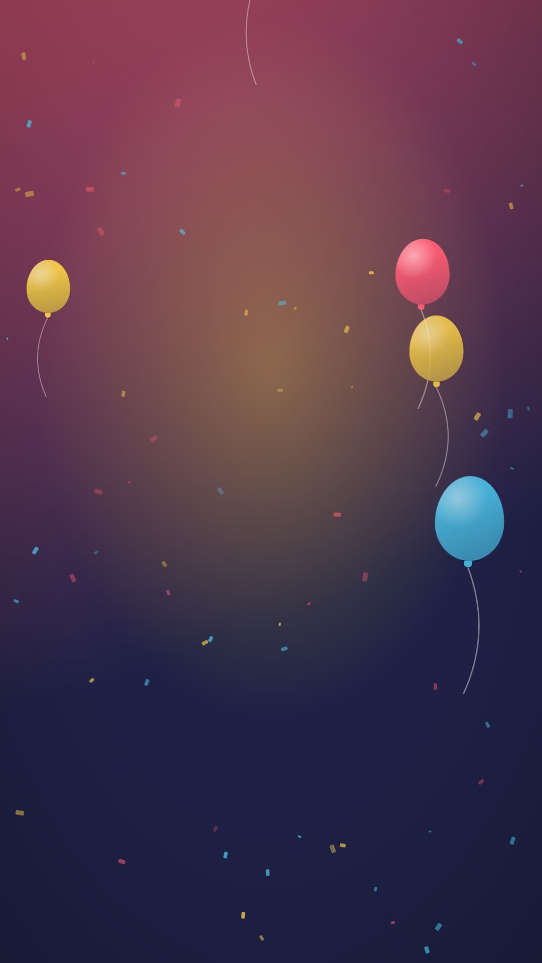 confetti party portrait loop video background preview