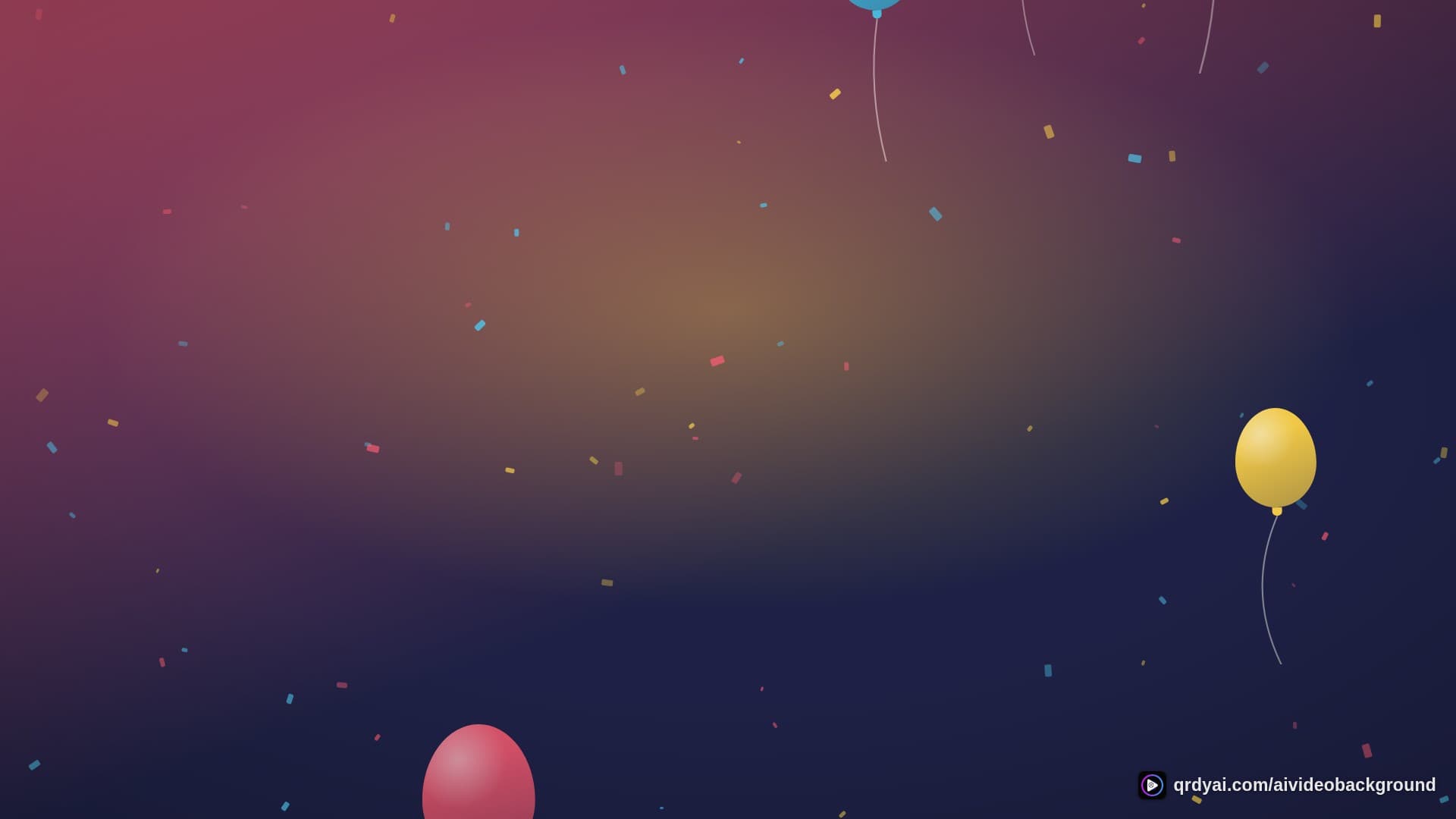 confetti party landscape loop video background preview