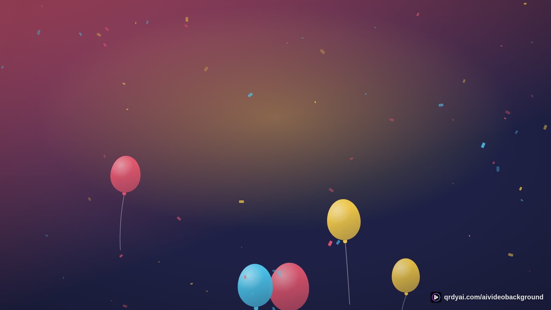 confetti party landscape loop video background preview