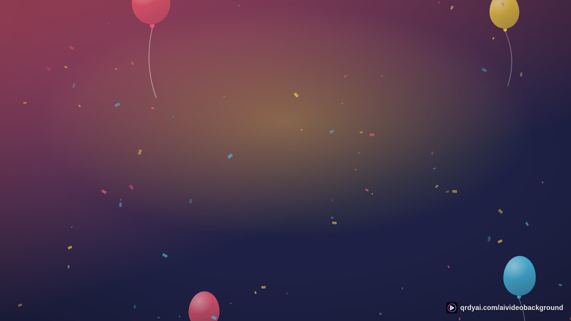 confetti party landscape loop video background preview