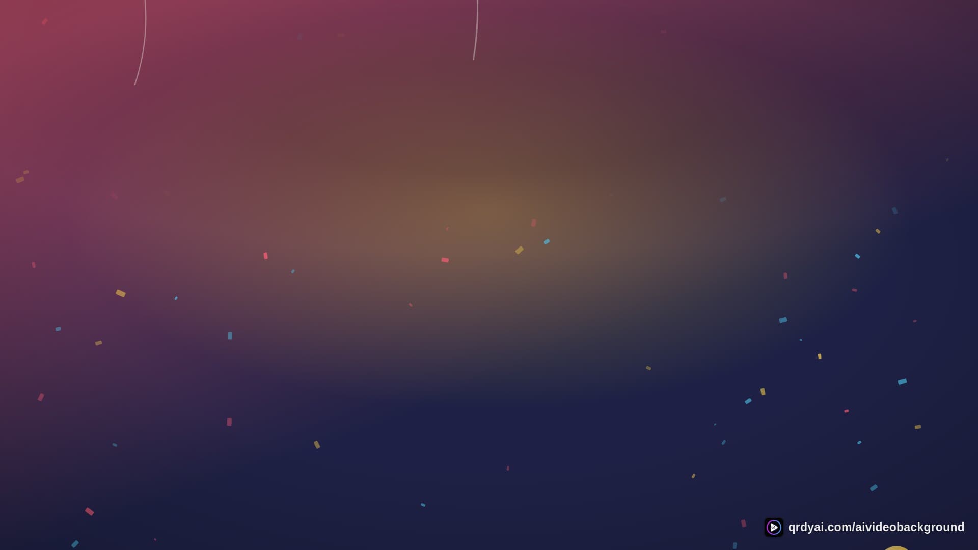 confetti party landscape loop video background preview