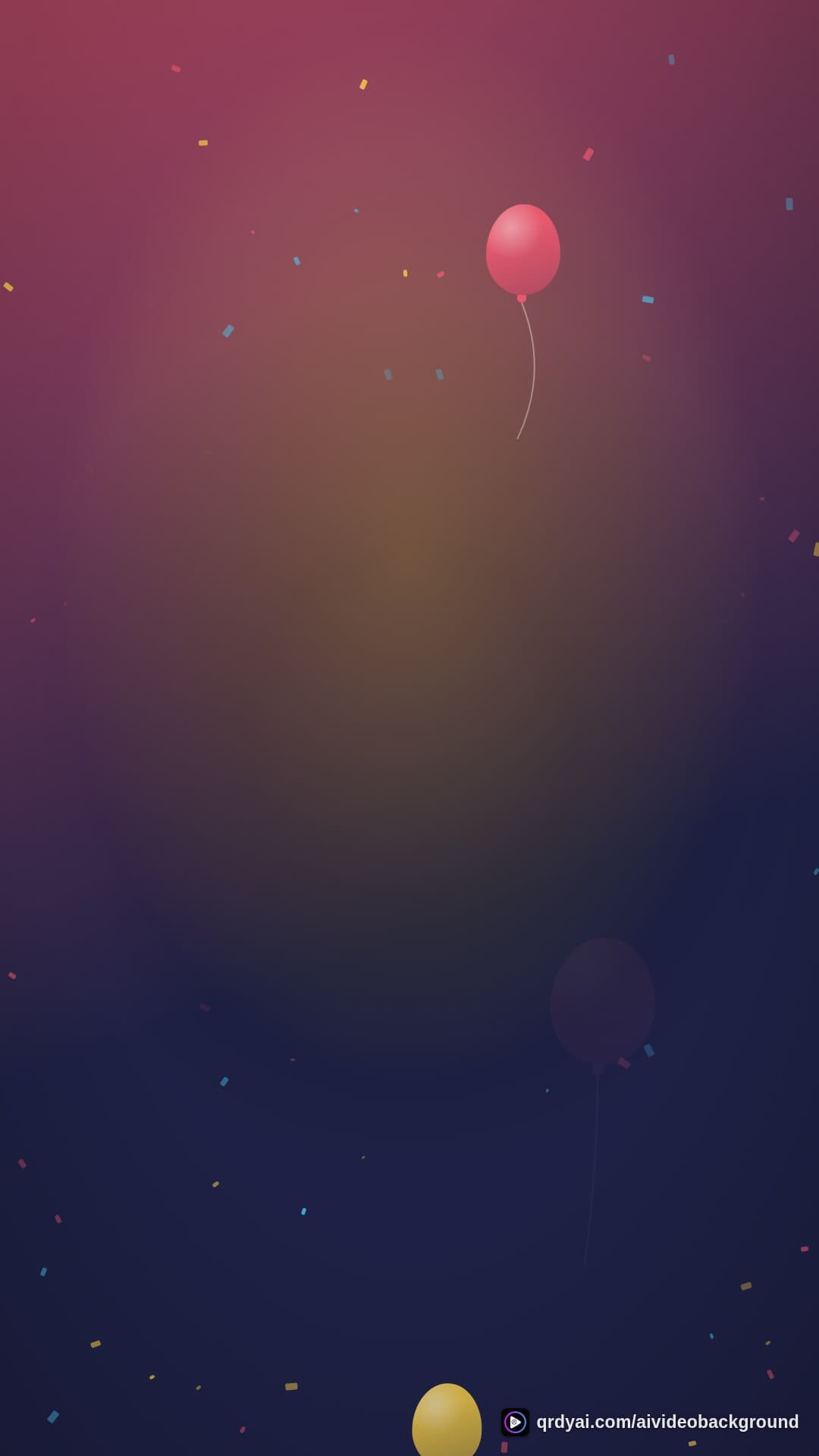 confetti party portrait loop video background preview