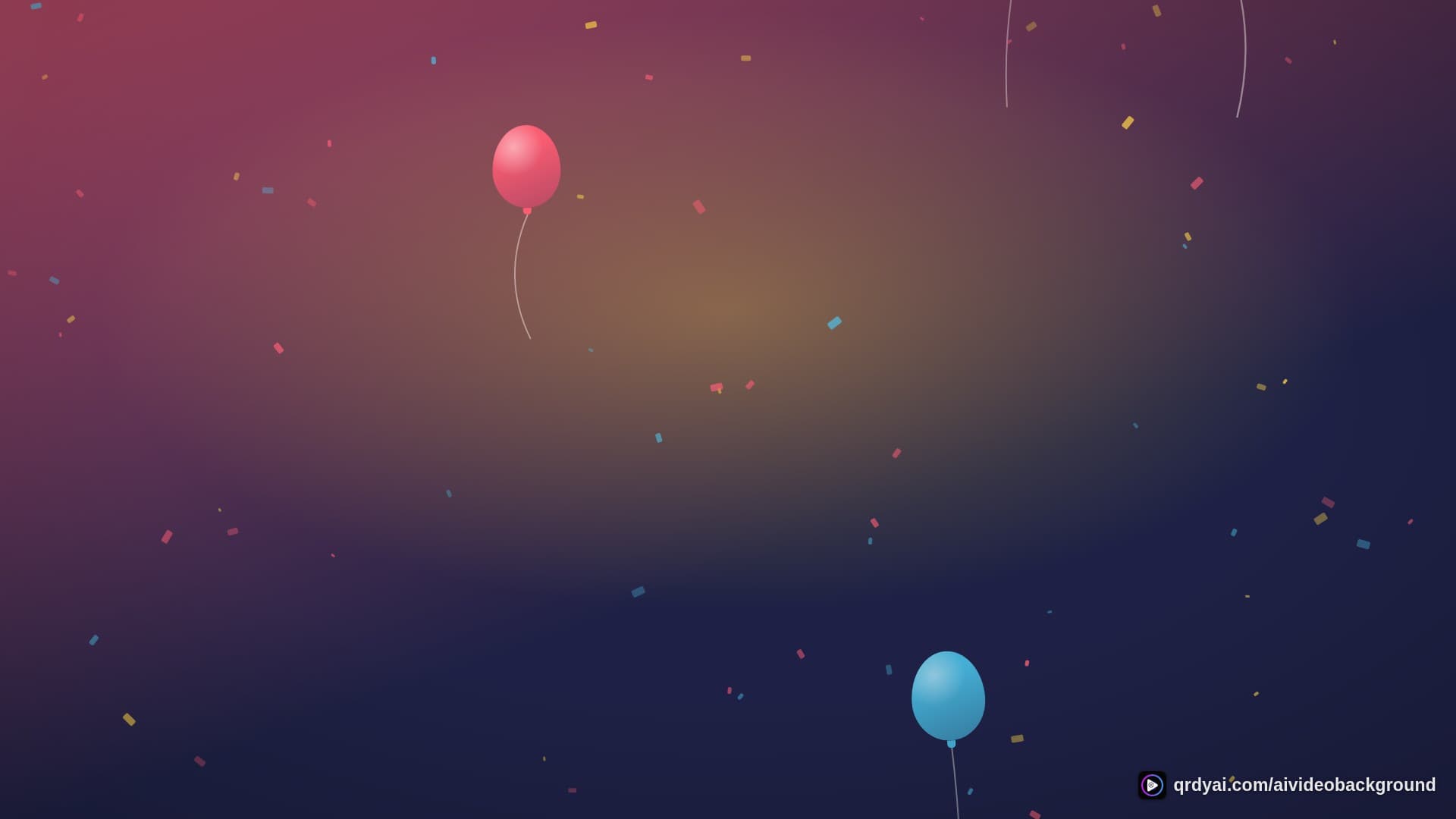 confetti party landscape loop video background preview