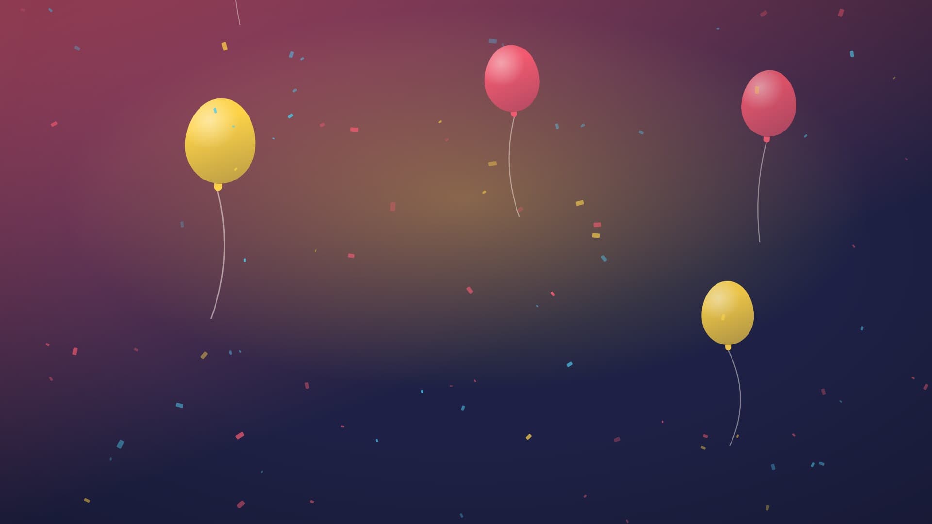confetti party landscape loop video background preview