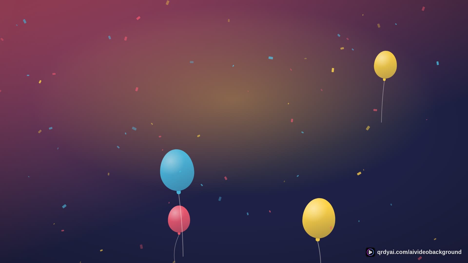 confetti party landscape loop video background preview