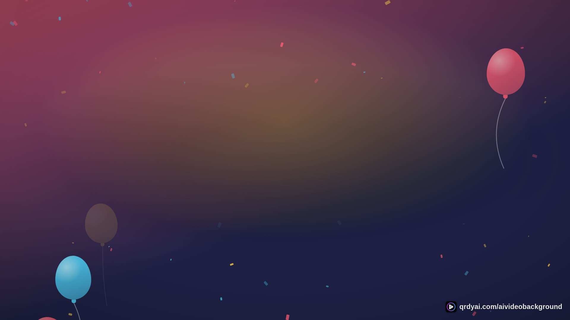 confetti party landscape loop video background preview