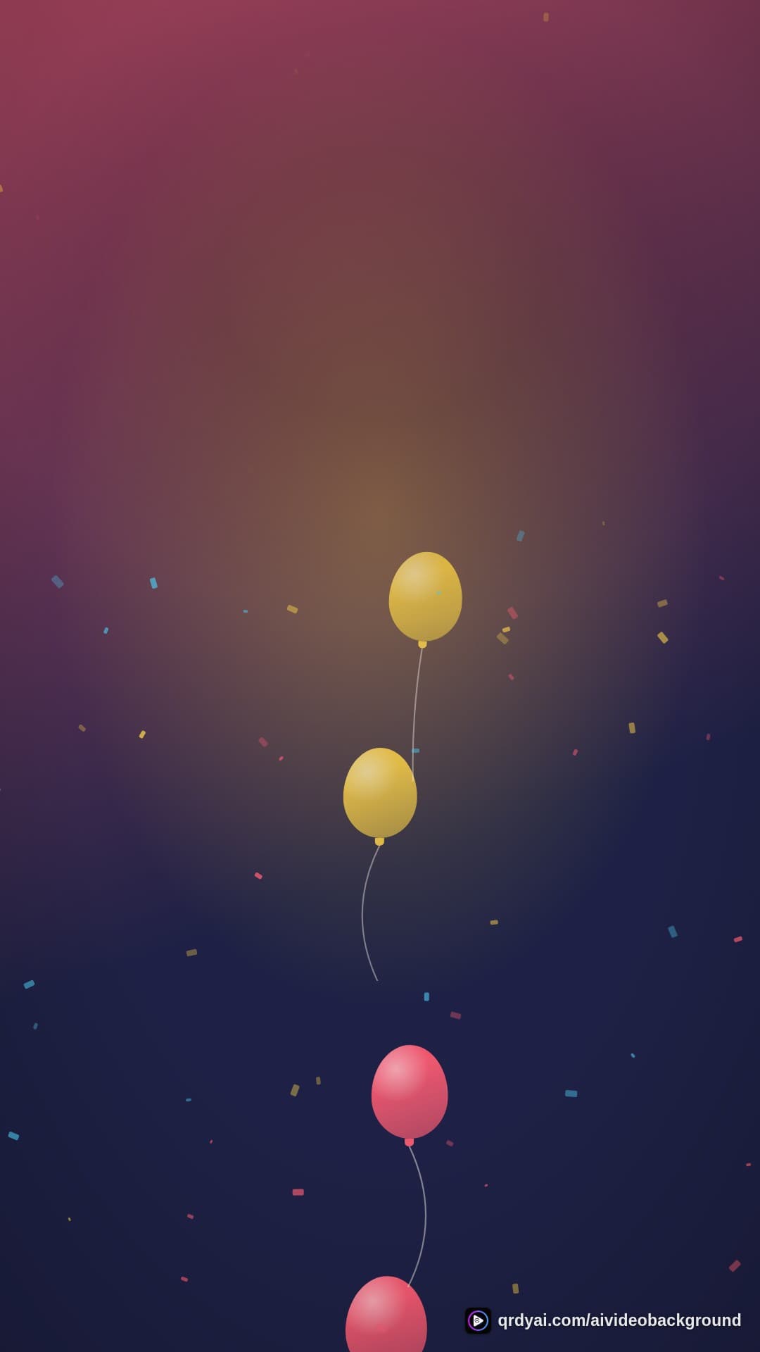 confetti party portrait loop video background preview