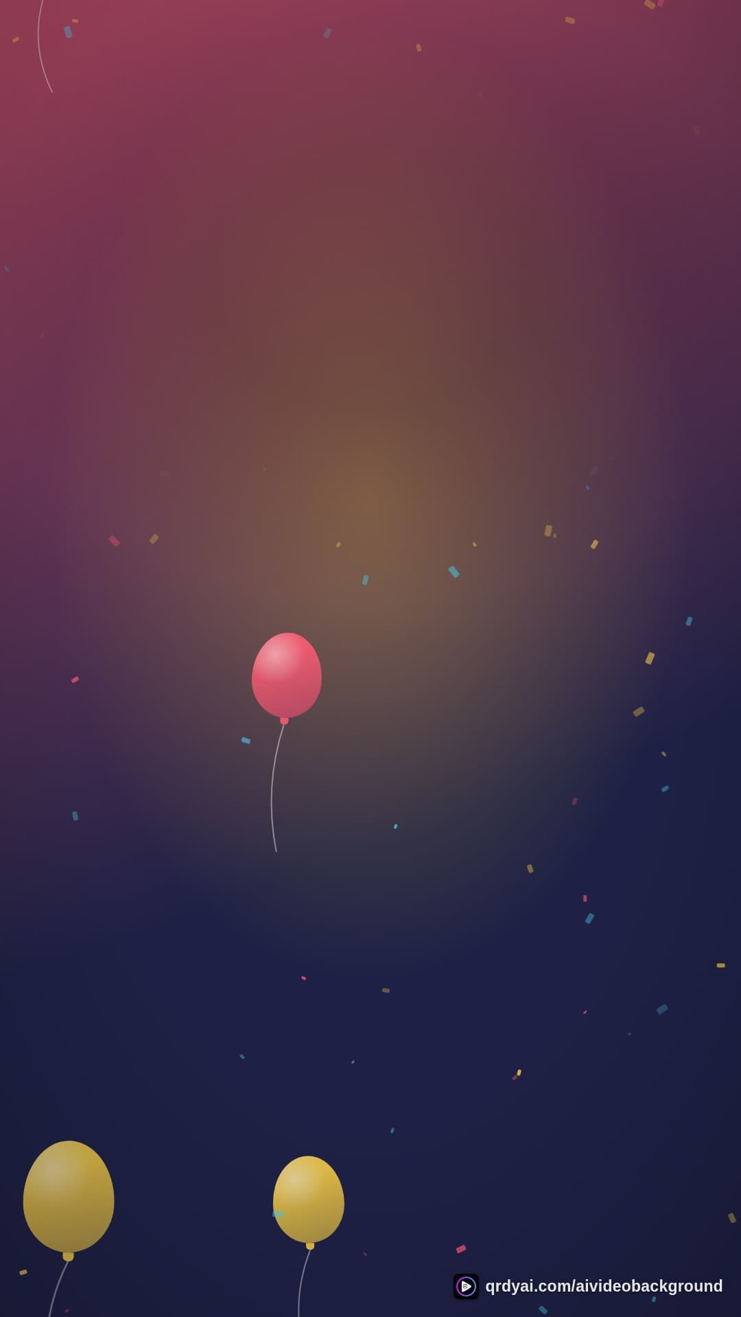 confetti party portrait loop video background preview