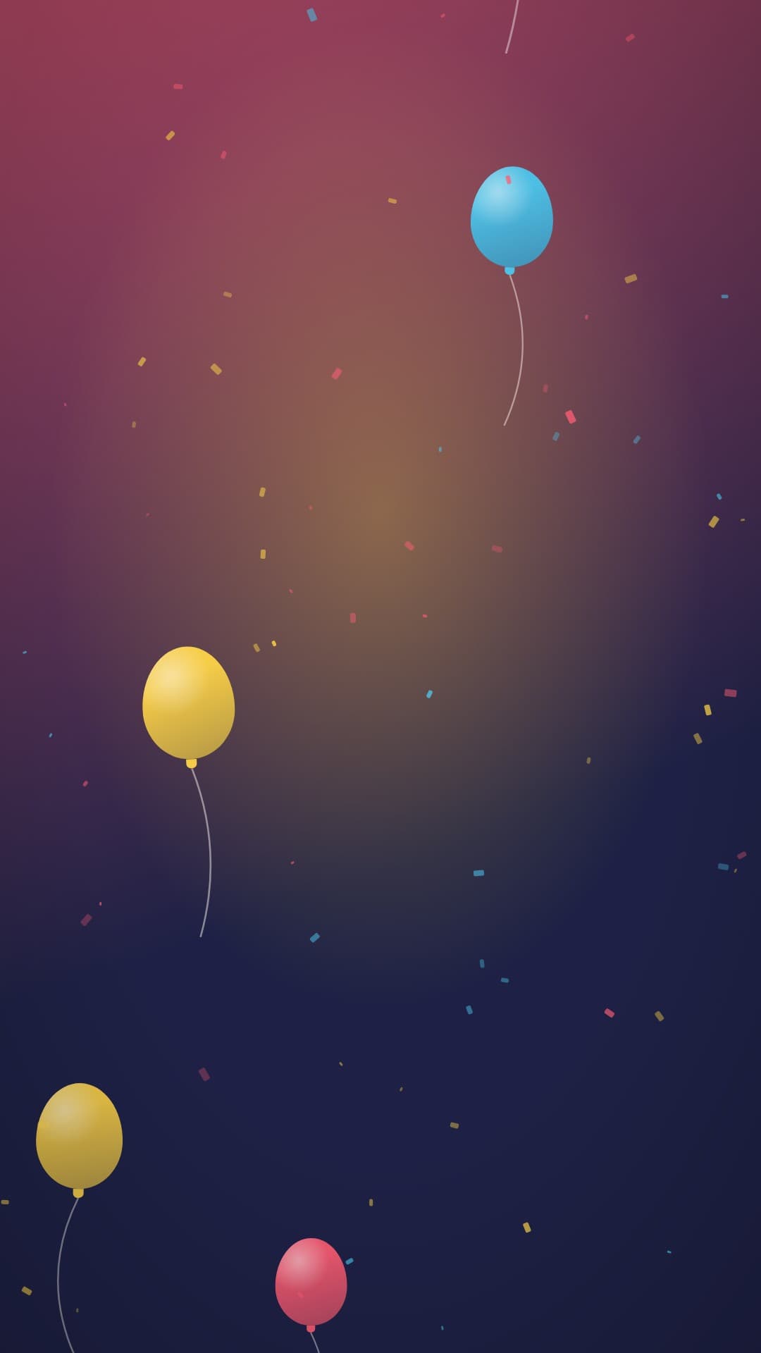 confetti party portrait loop video background preview