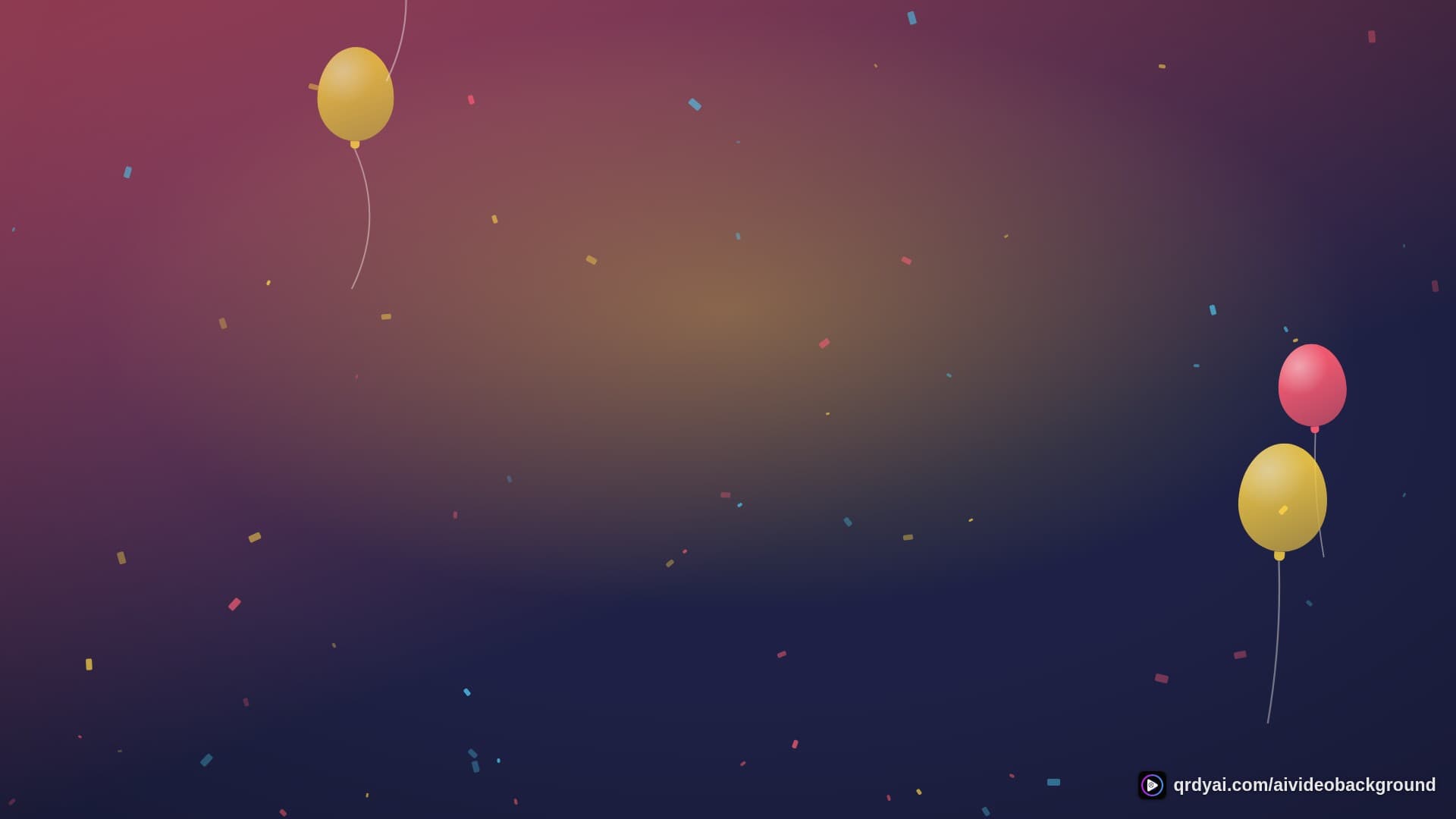 confetti party landscape loop video background preview