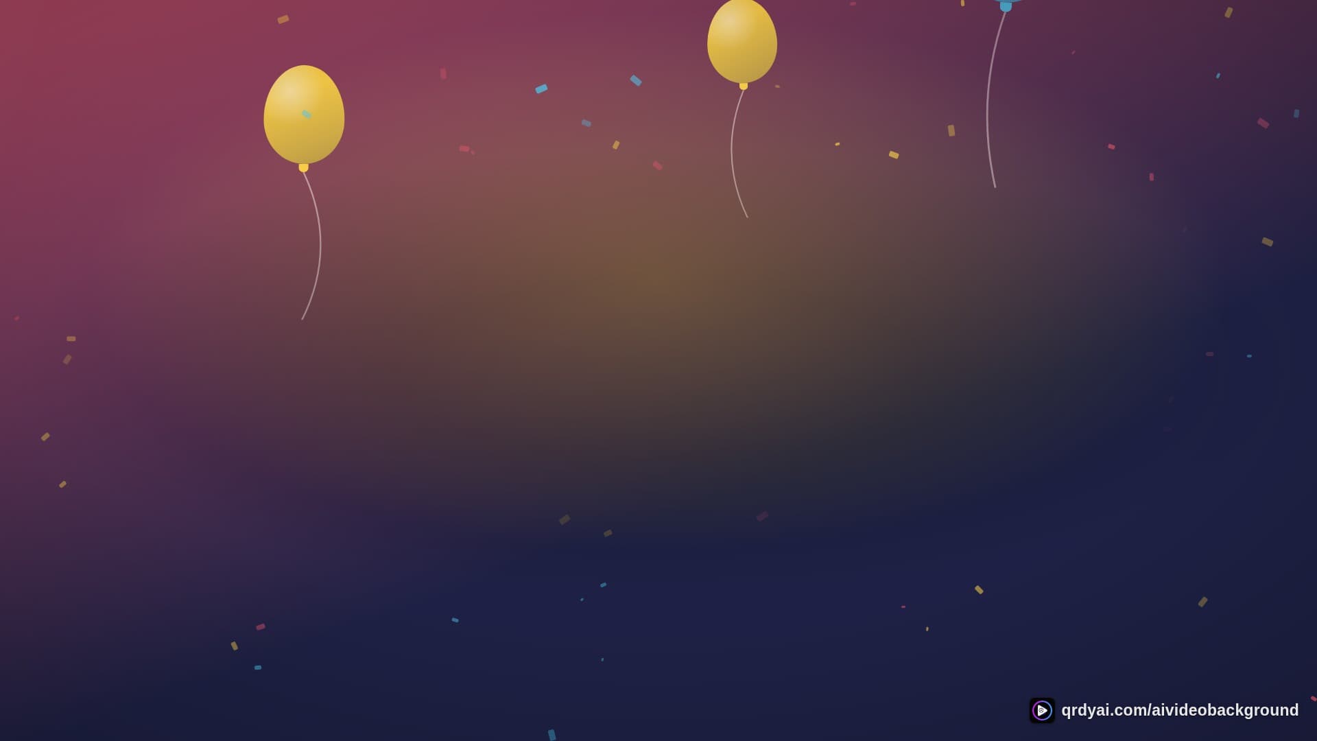 confetti party landscape loop video background preview