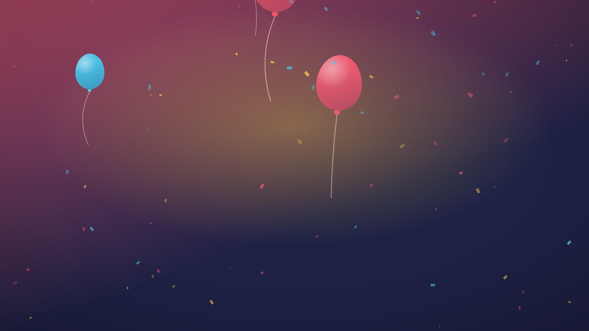 confetti party landscape loop video background preview
