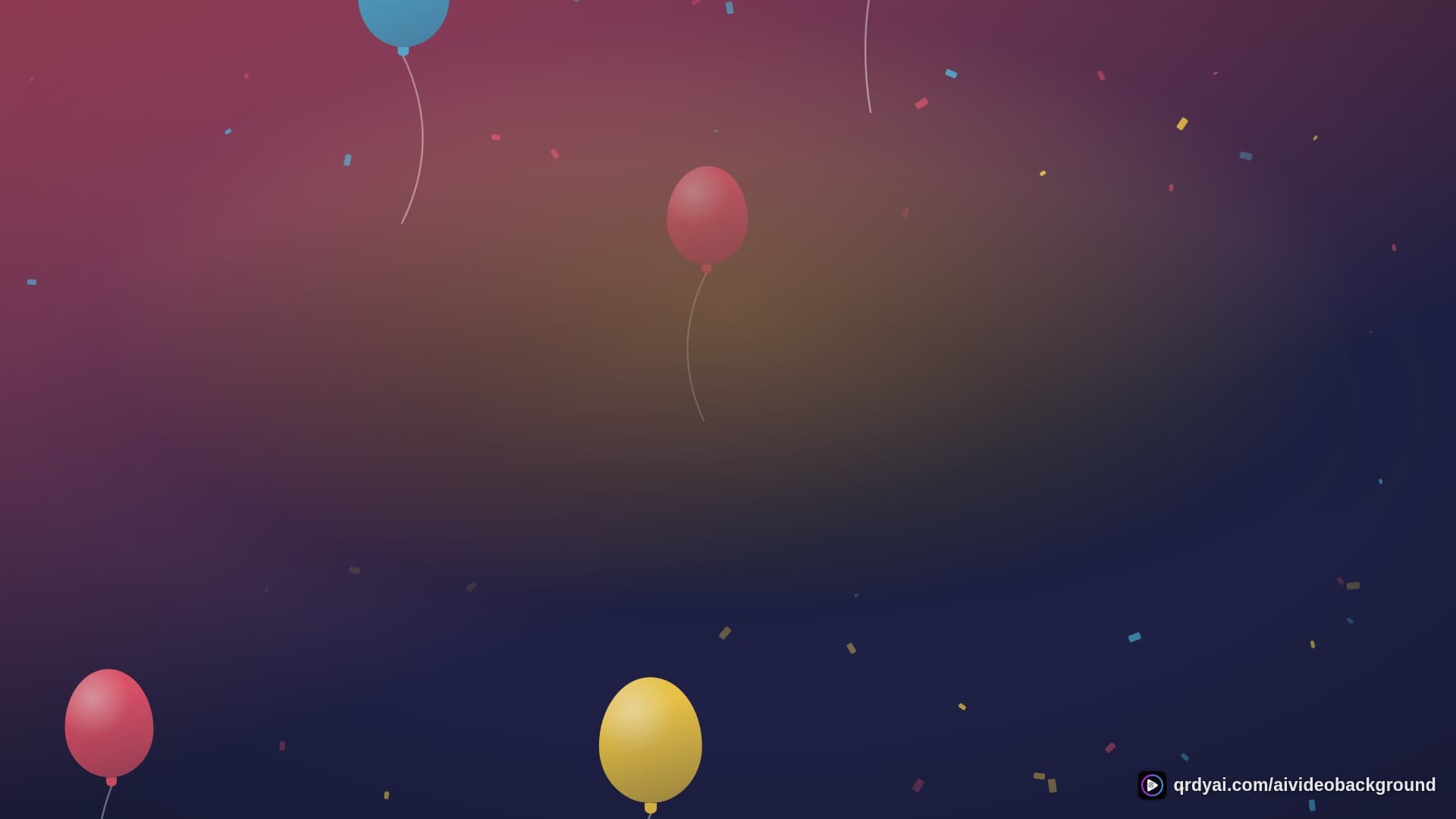 confetti party landscape loop video background preview
