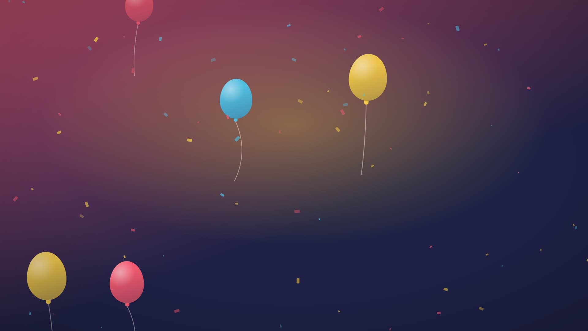 confetti party landscape loop video background preview