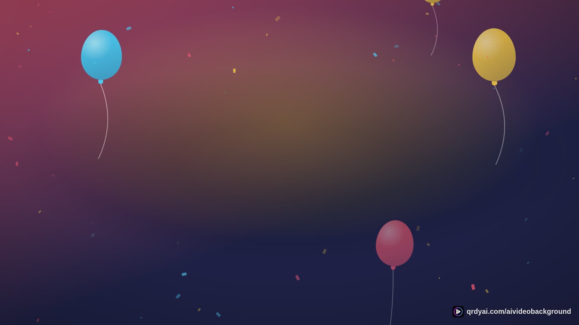 confetti party landscape loop video background preview