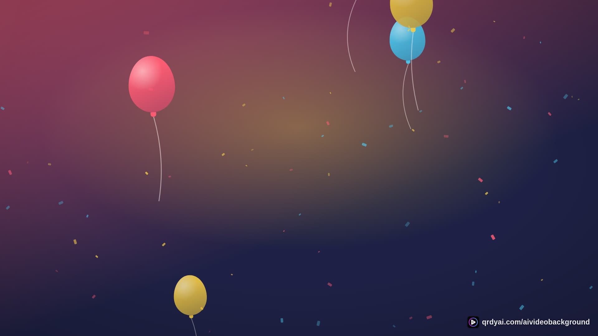 confetti party landscape loop video background preview