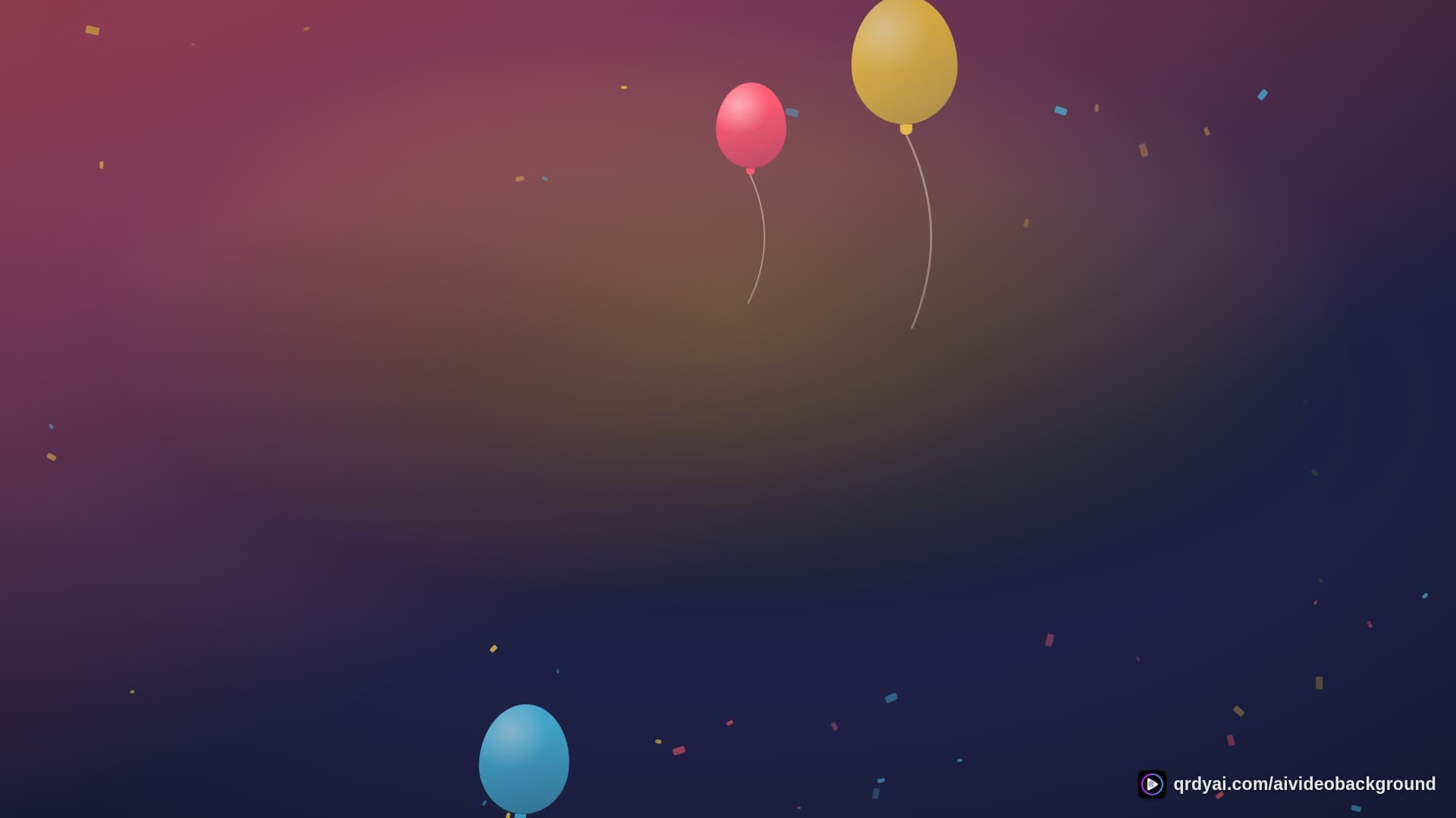 confetti party landscape loop video background preview