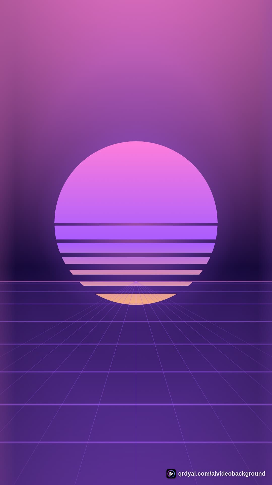 retro sunset drive portrait loop video background preview