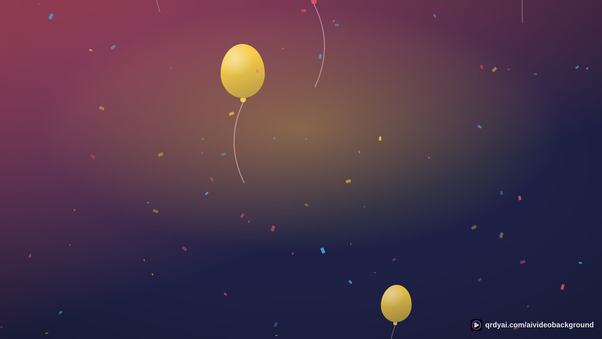 confetti party landscape loop video background preview