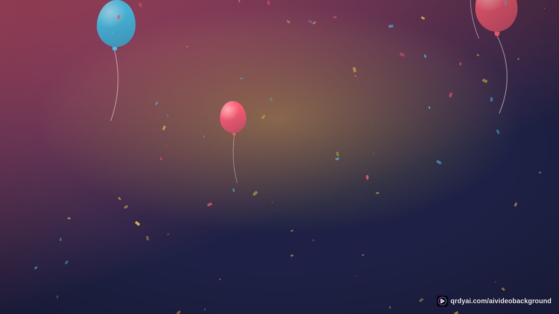 confetti party landscape loop video background preview