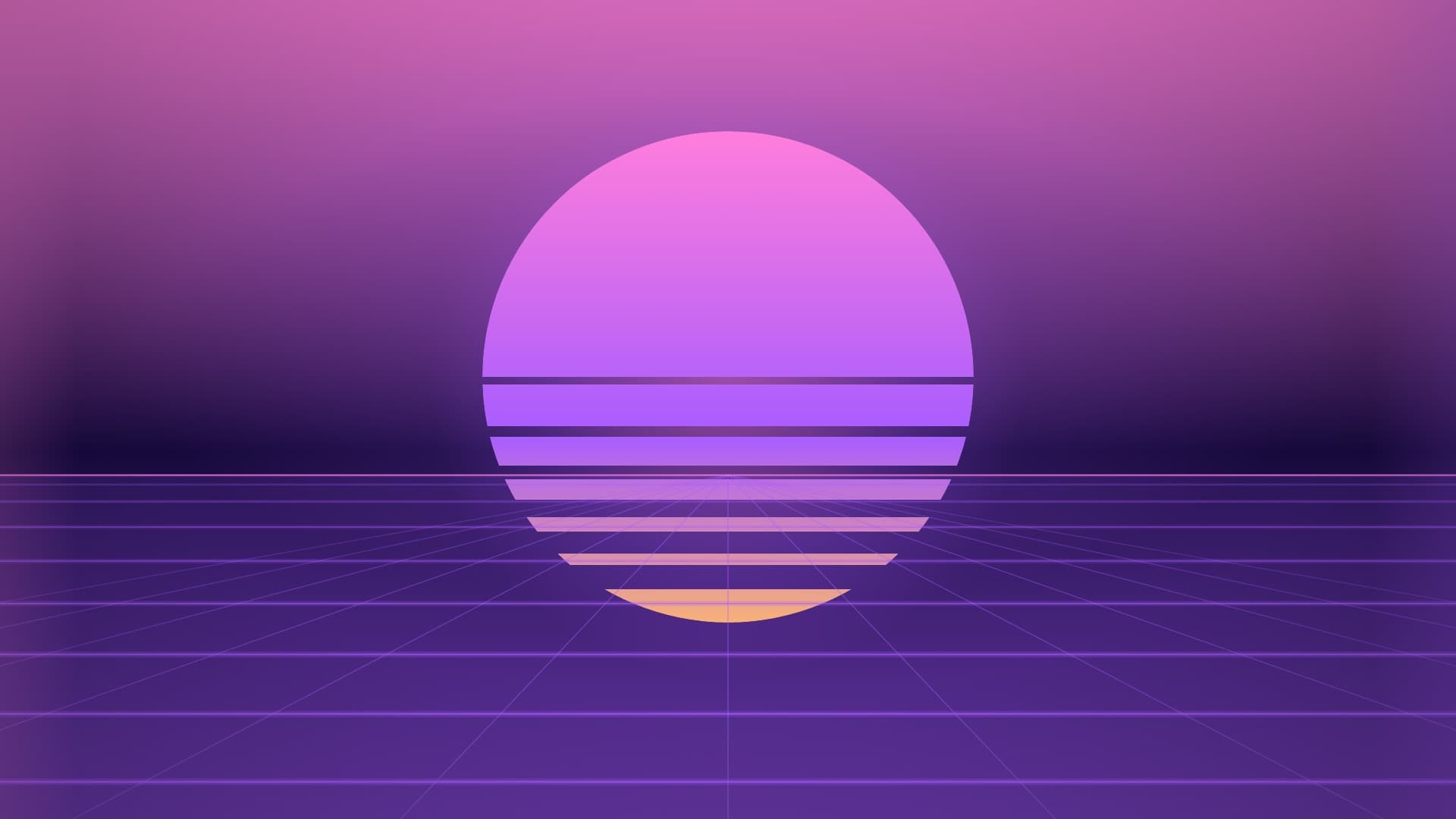 retro sunset drive landscape loop video background preview