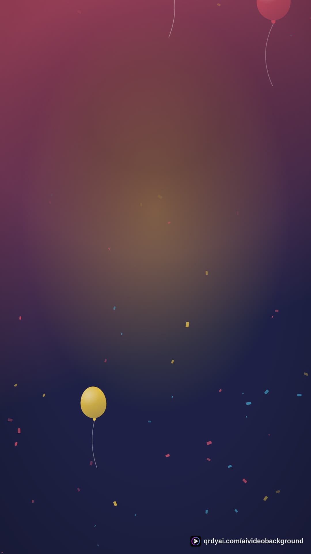 confetti party portrait loop video background preview