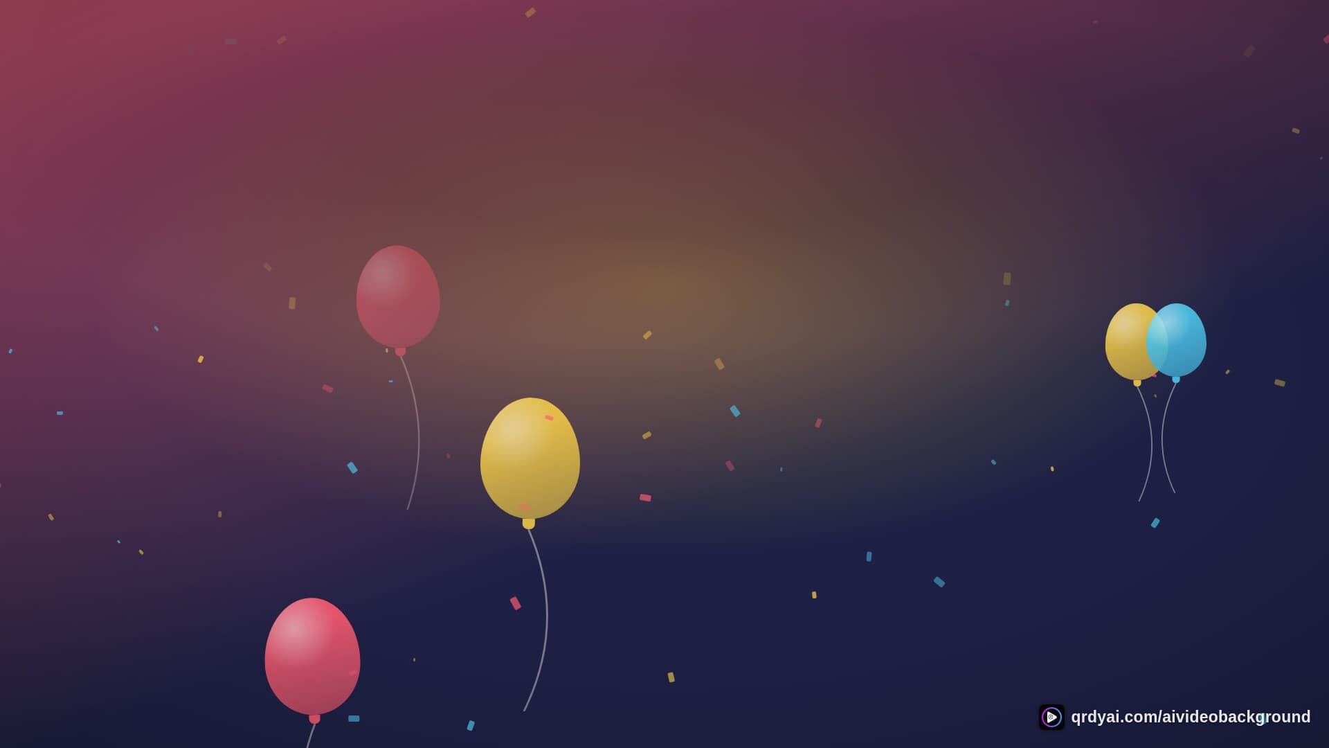 confetti party landscape loop video background preview