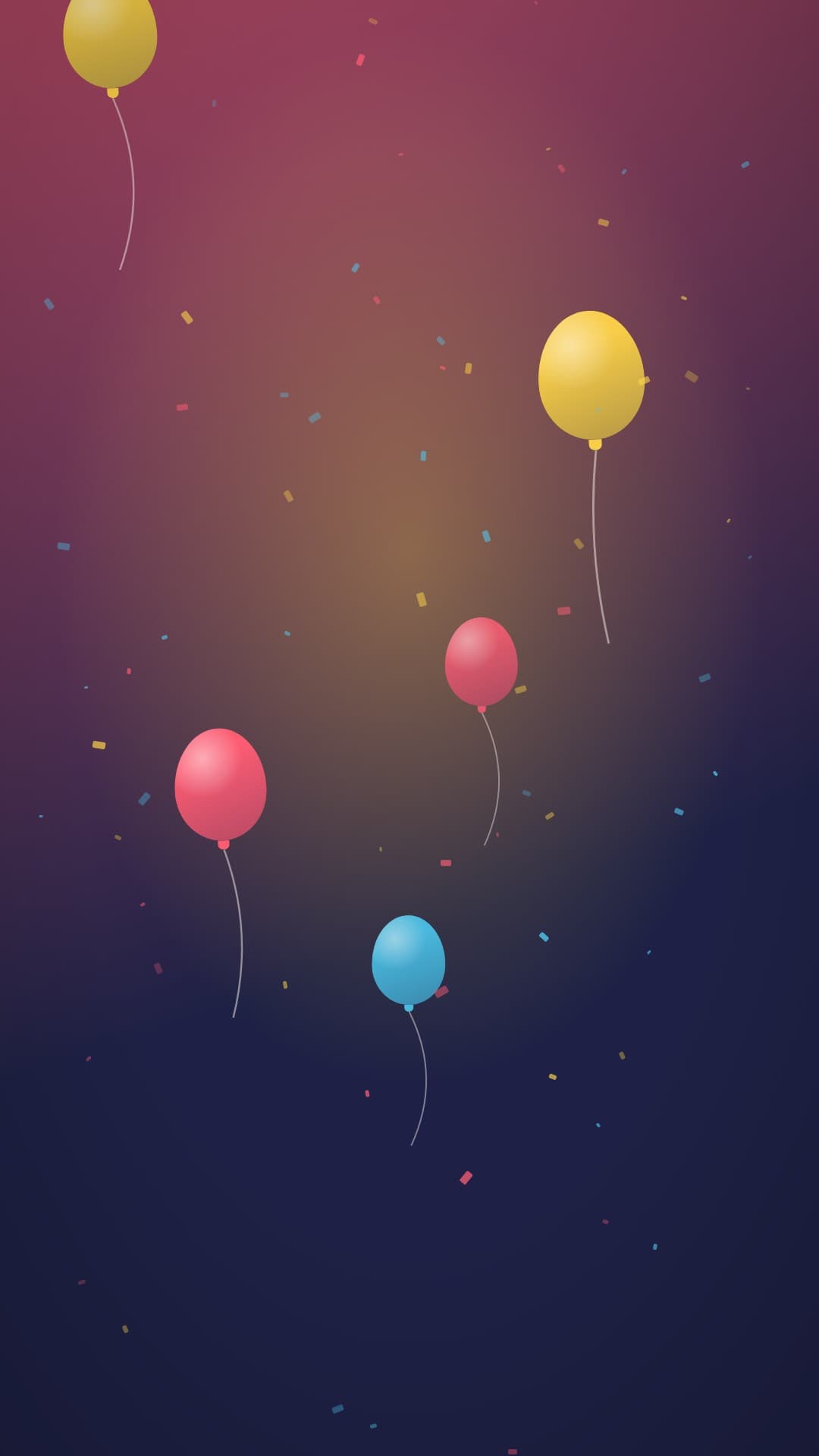 confetti party portrait loop video background preview