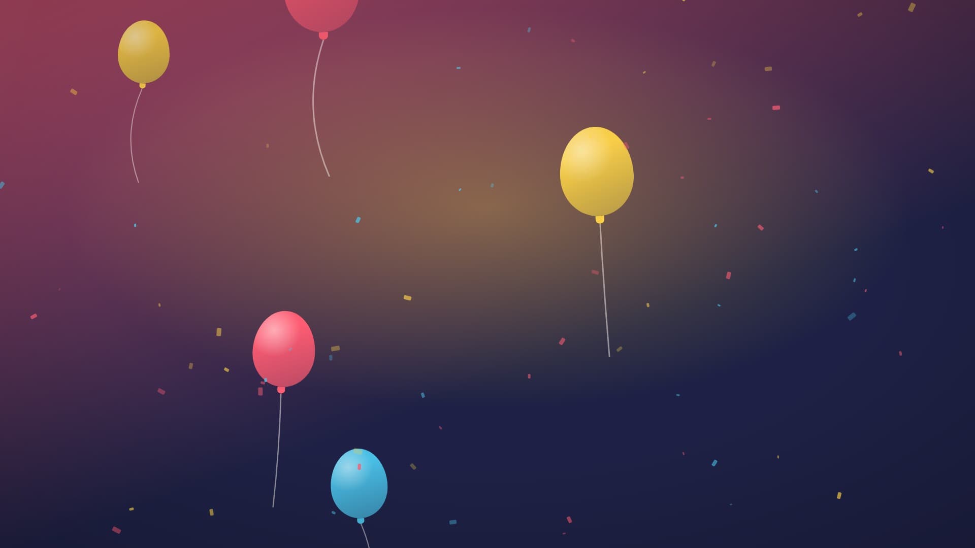confetti party landscape loop video background preview