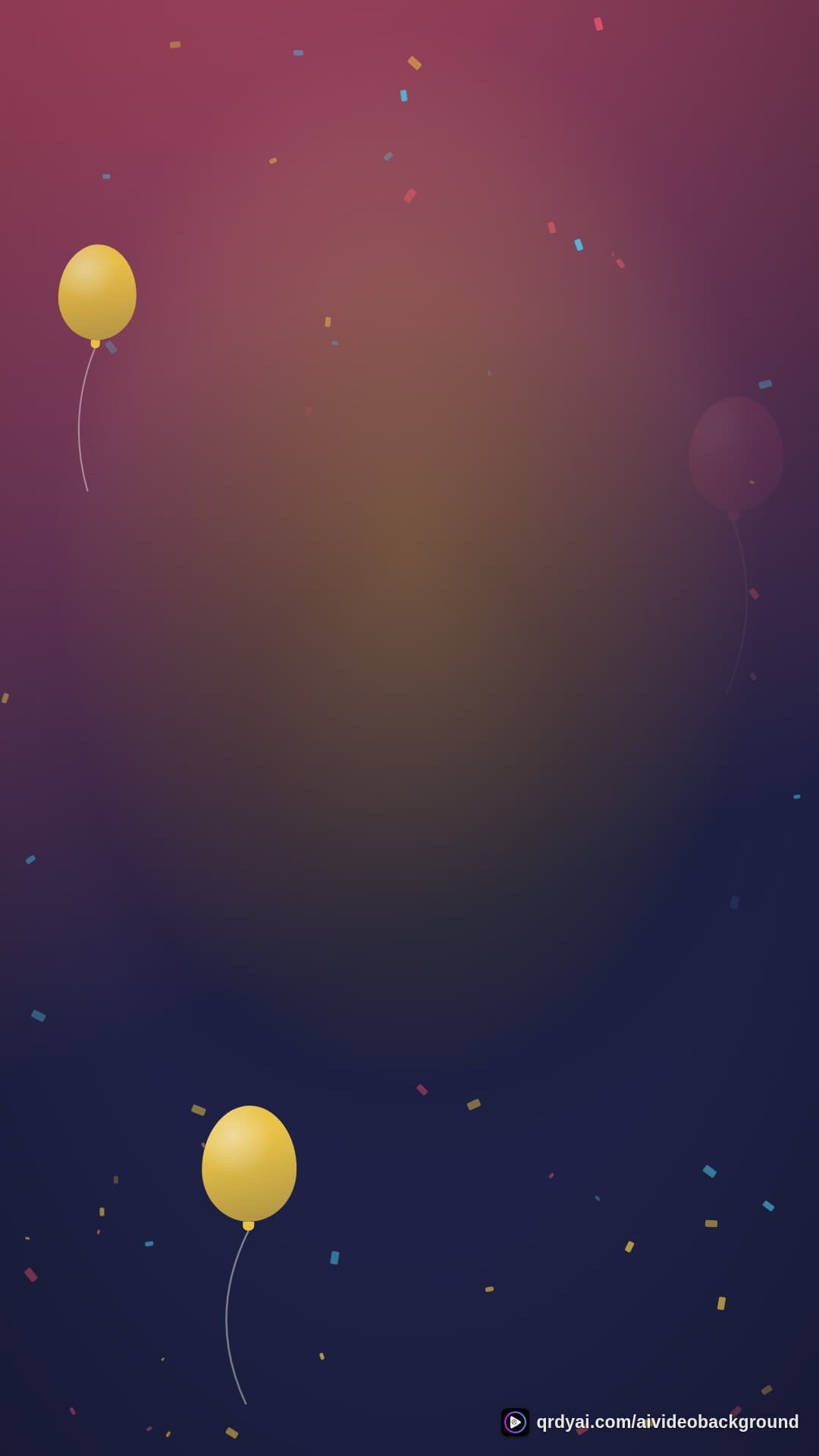 confetti party portrait loop video background preview