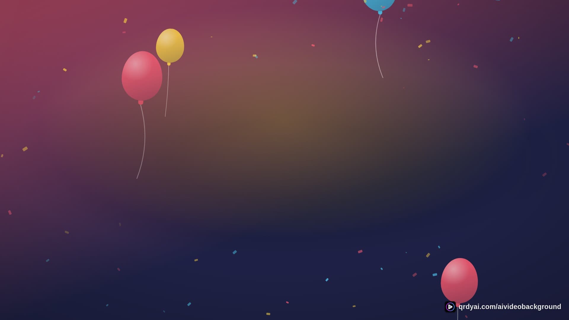confetti party landscape loop video background preview