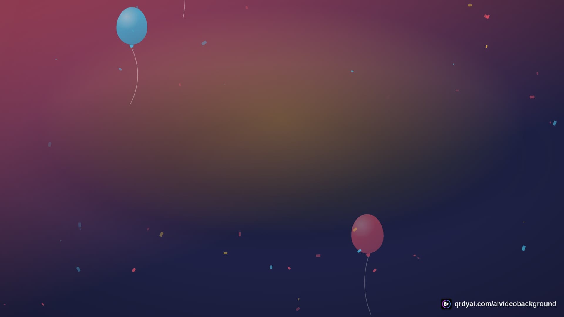 confetti party landscape loop video background preview