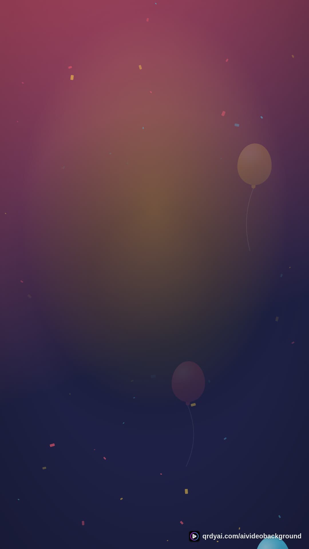 confetti party portrait loop video background preview