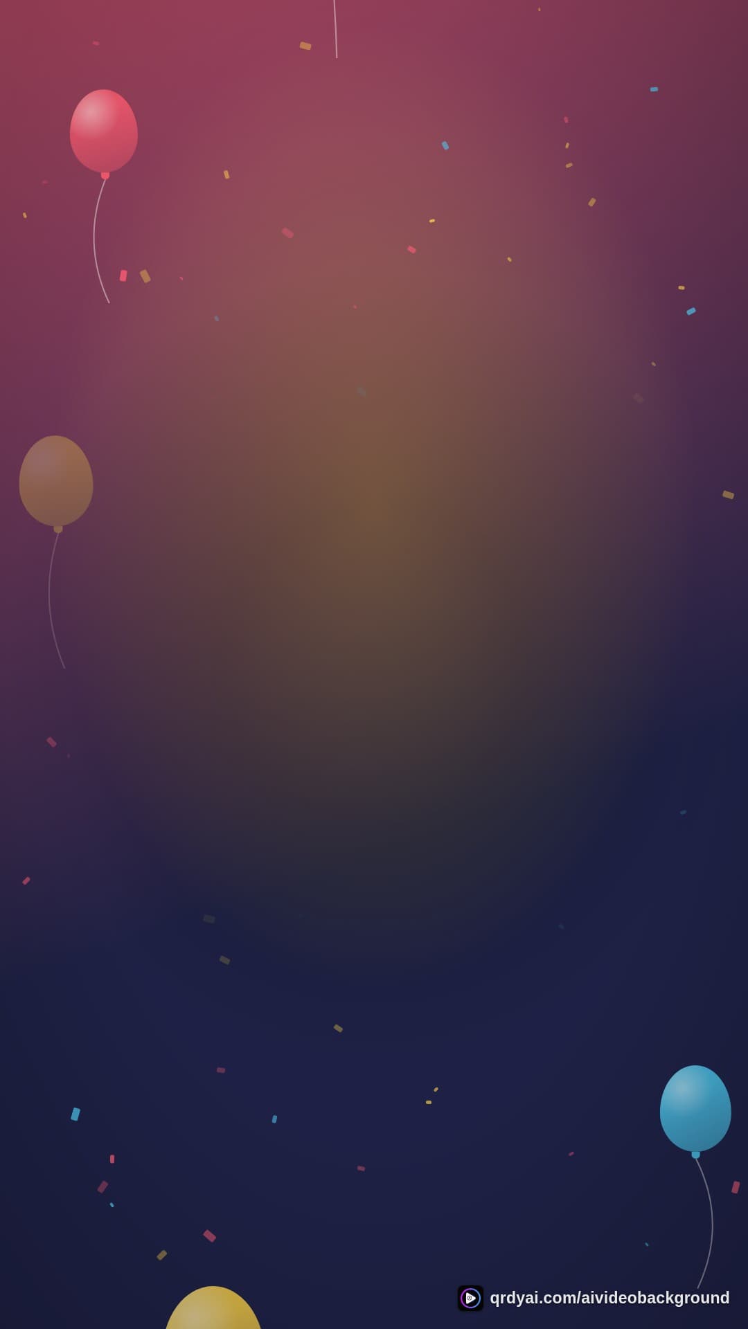 confetti party portrait loop video background preview