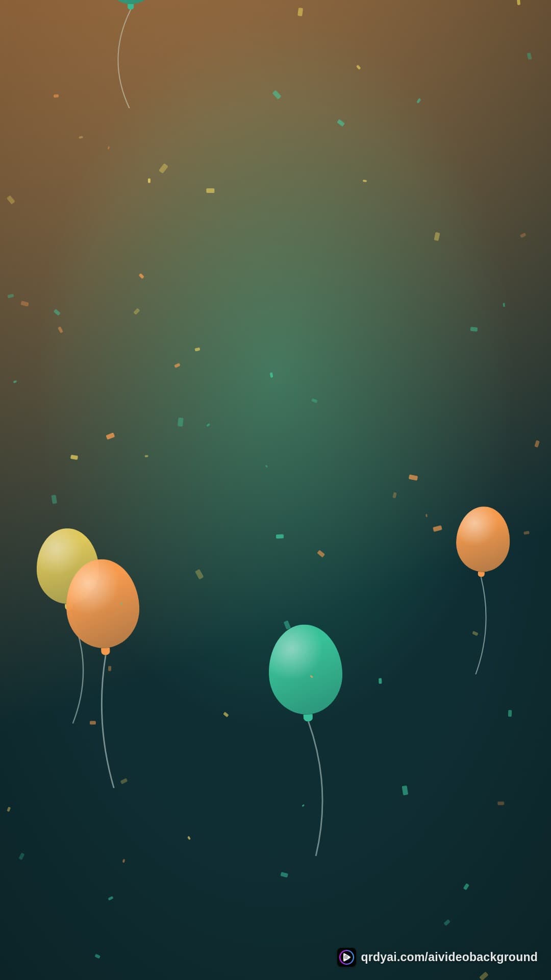confetti party portrait loop video background preview