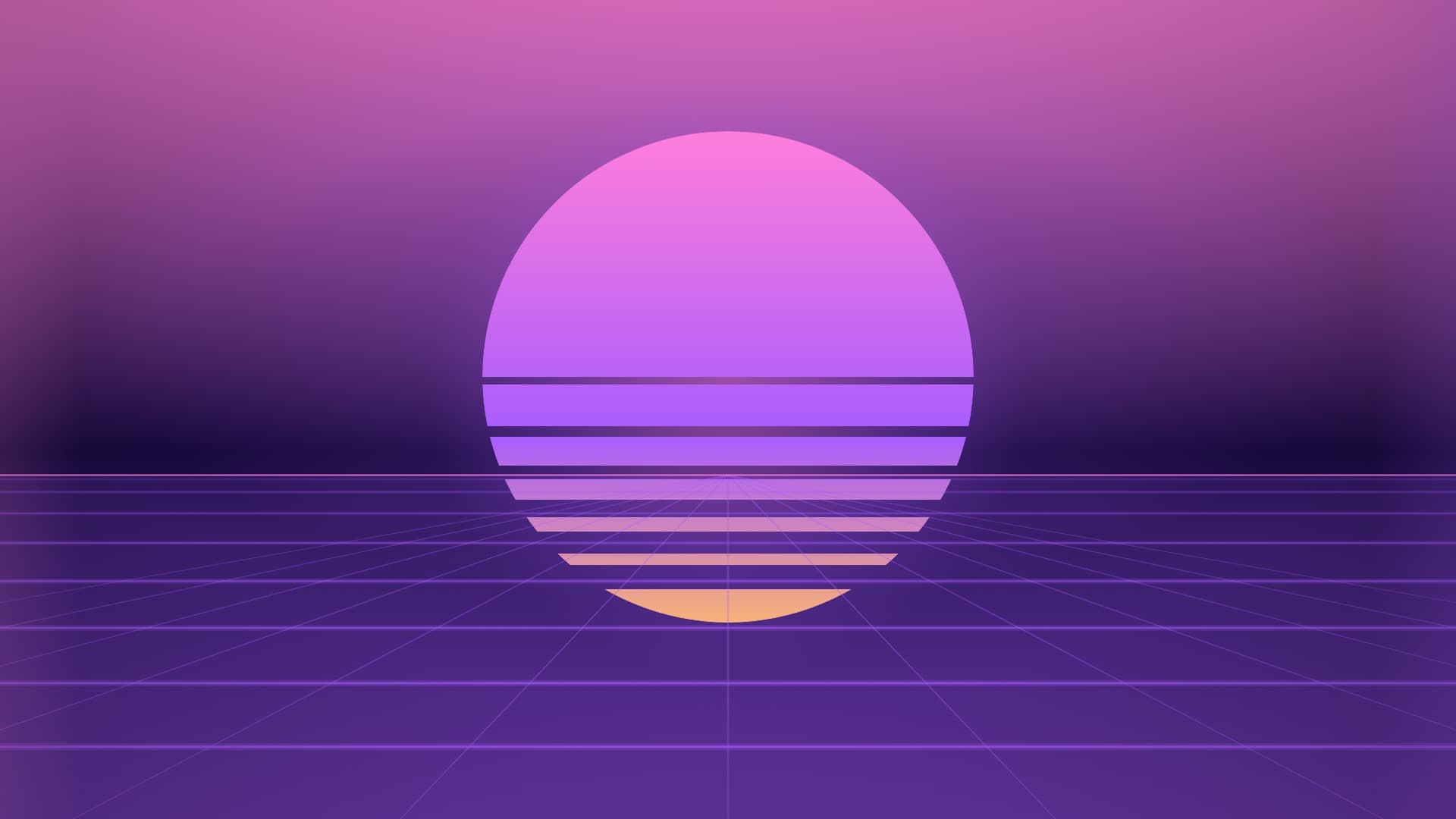 retro sunset drive landscape loop video background preview