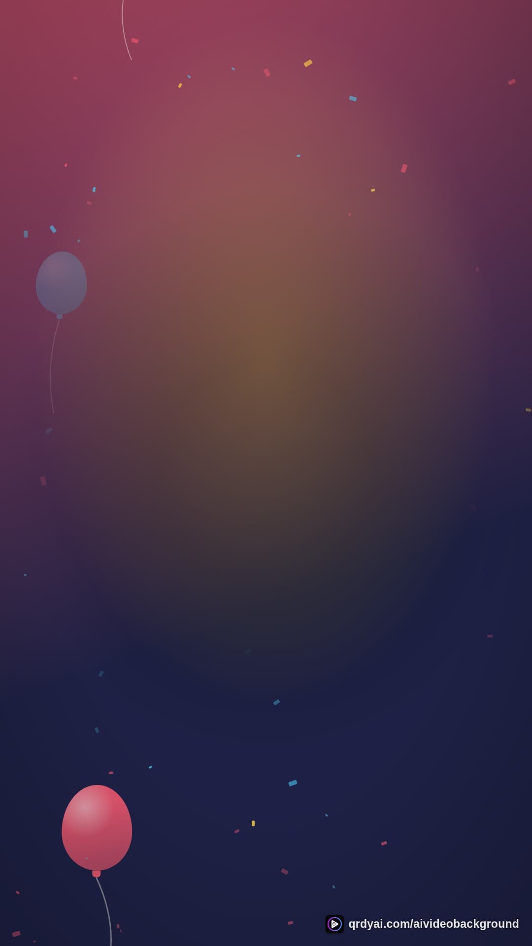 confetti party portrait loop video background preview