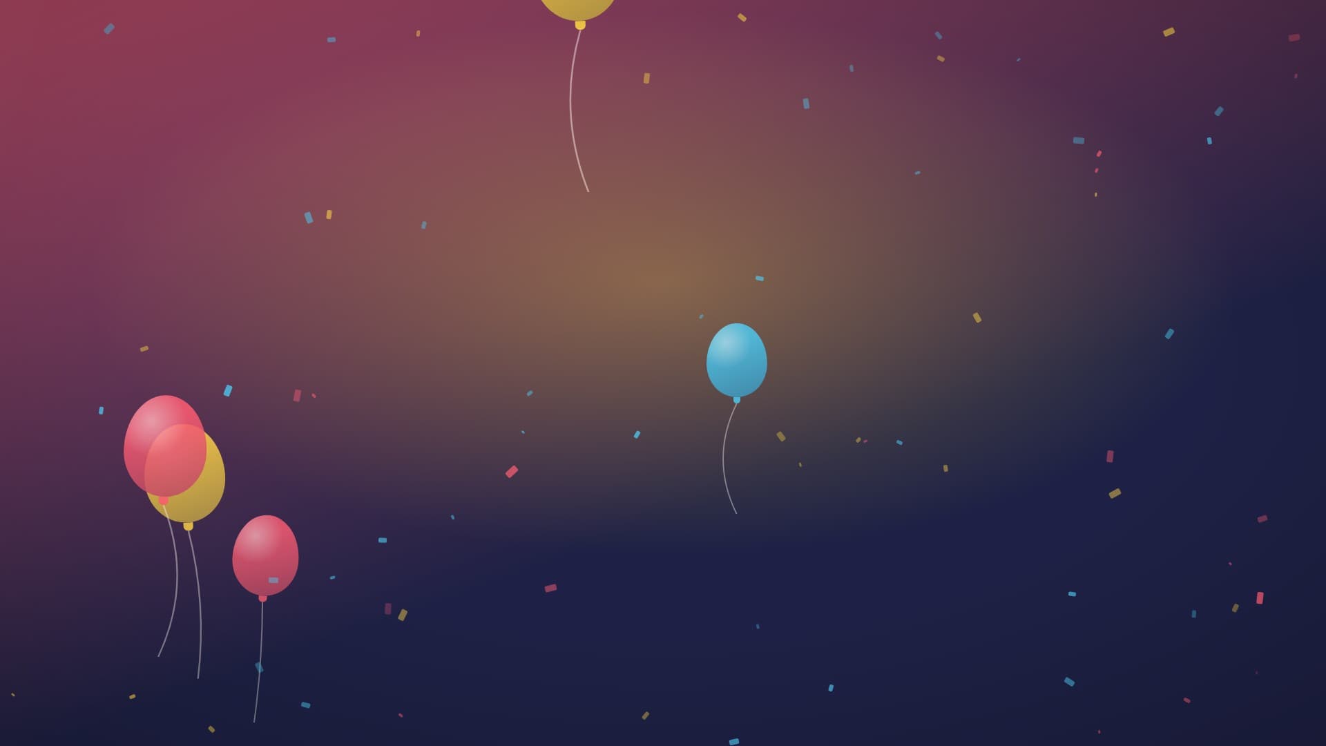 confetti party landscape loop video background preview