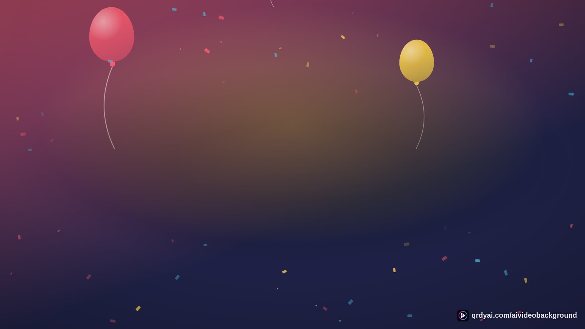 confetti party landscape loop video background preview