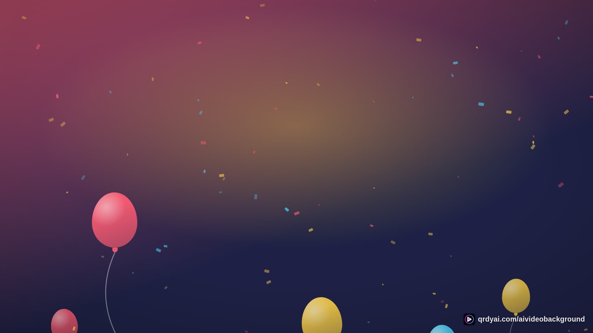 confetti party landscape loop video background preview
