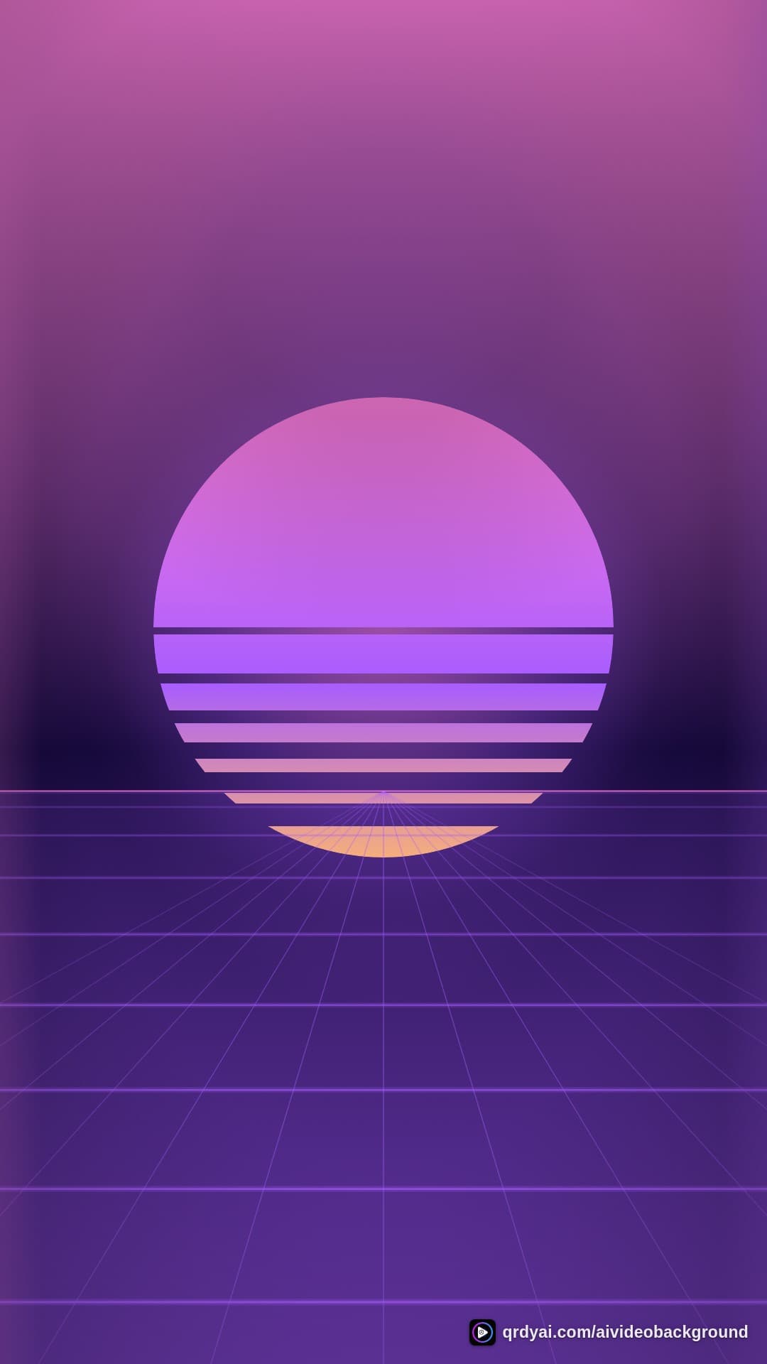 retro sunset drive portrait loop video background preview