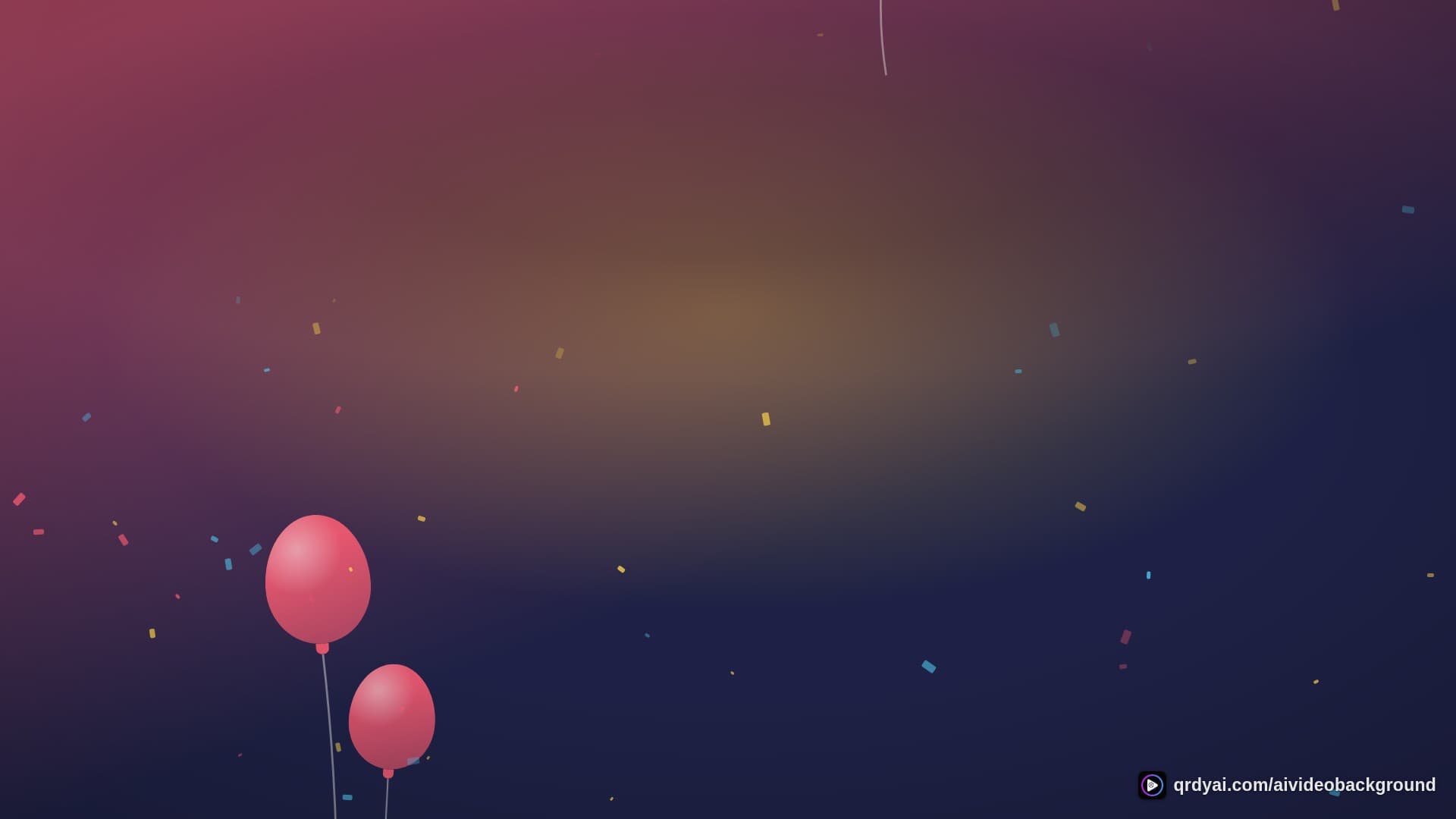 confetti party landscape loop video background preview