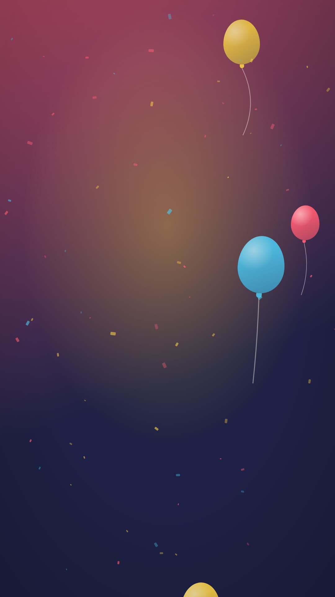 confetti party portrait loop video background preview