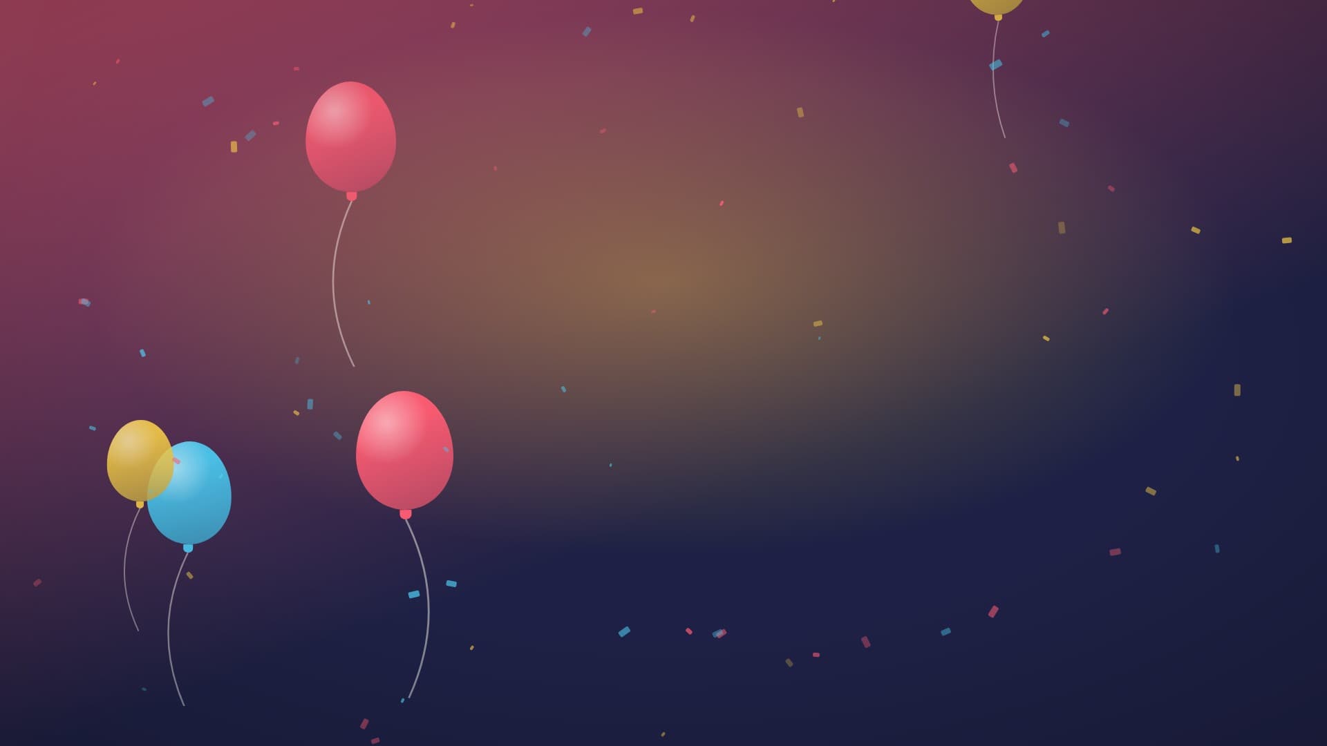 confetti party landscape loop video background preview