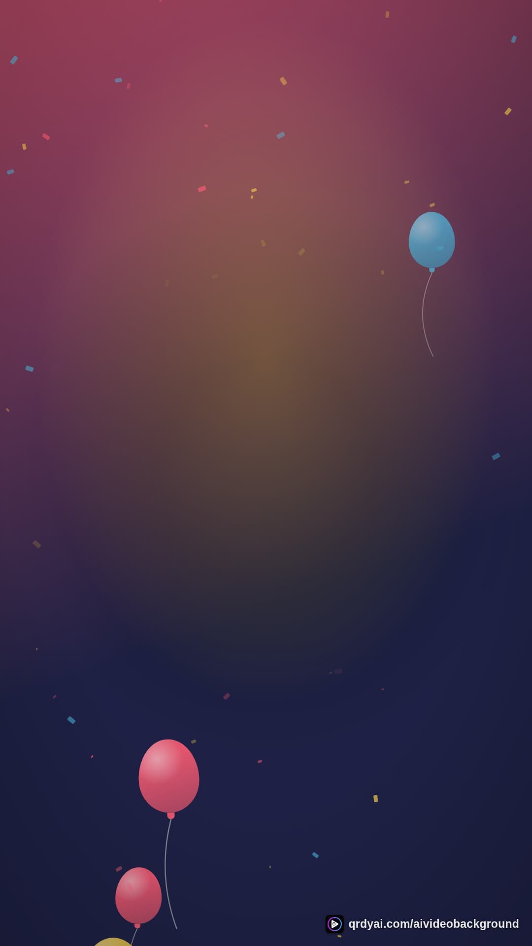 confetti party portrait loop video background preview