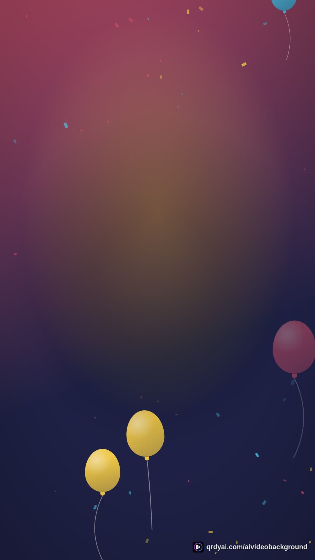 confetti party portrait loop video background preview
