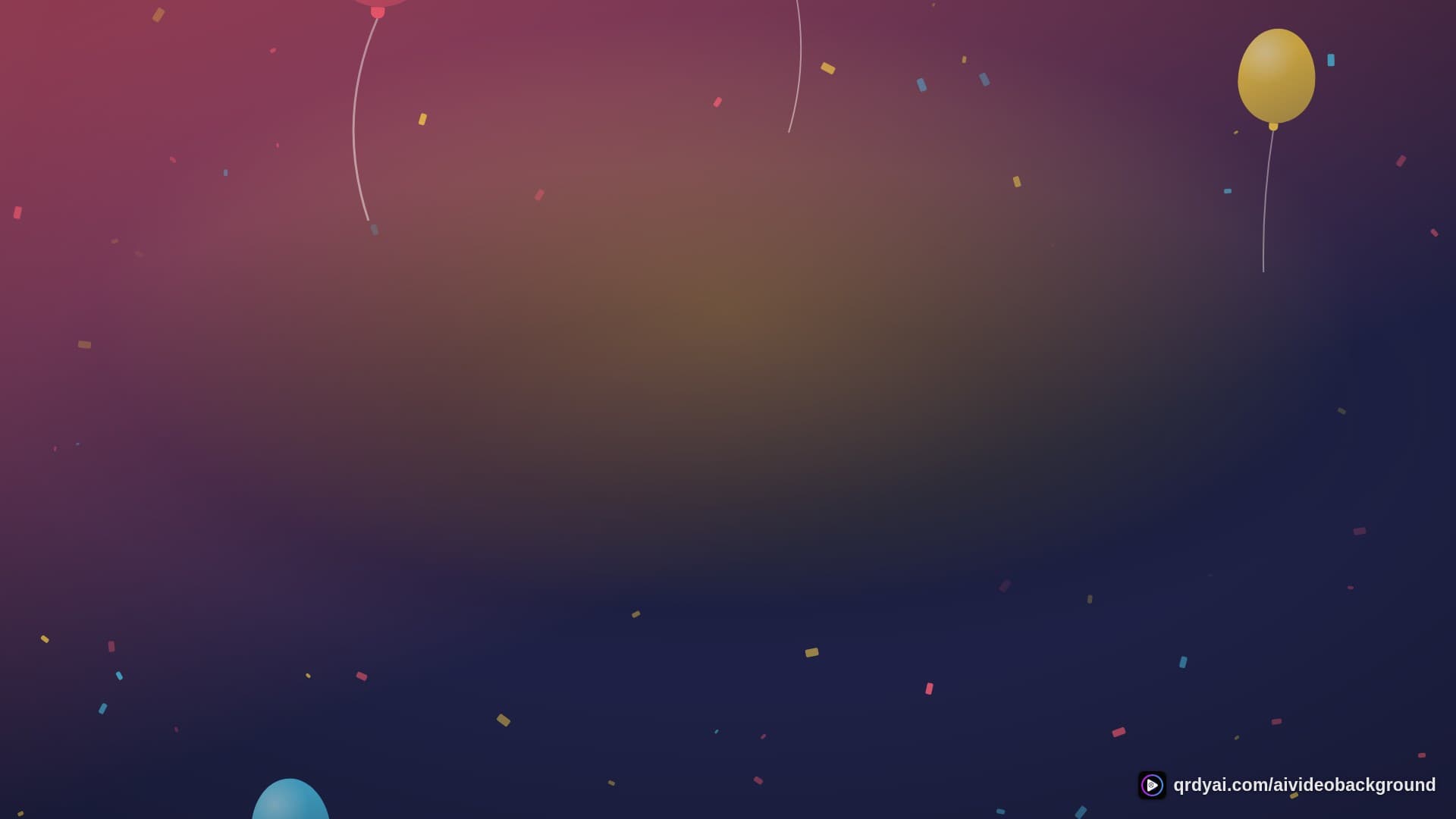confetti party landscape loop video background preview