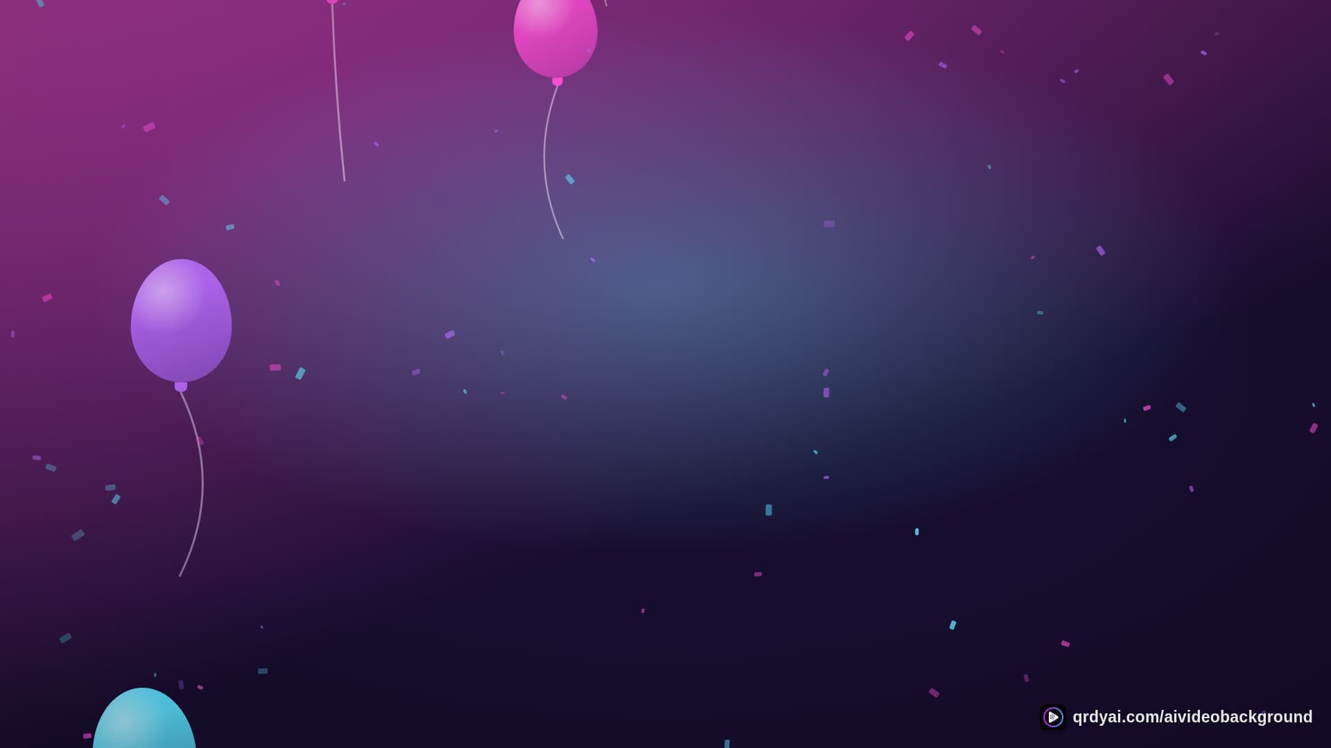 confetti party landscape loop video background preview